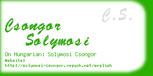 csongor solymosi business card